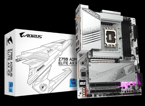 圖片 技嘉 Z790 AORUS ELITE AX ICE全白(ATX/Realtek2.5Gb+無線/註冊五年)16+2+1相