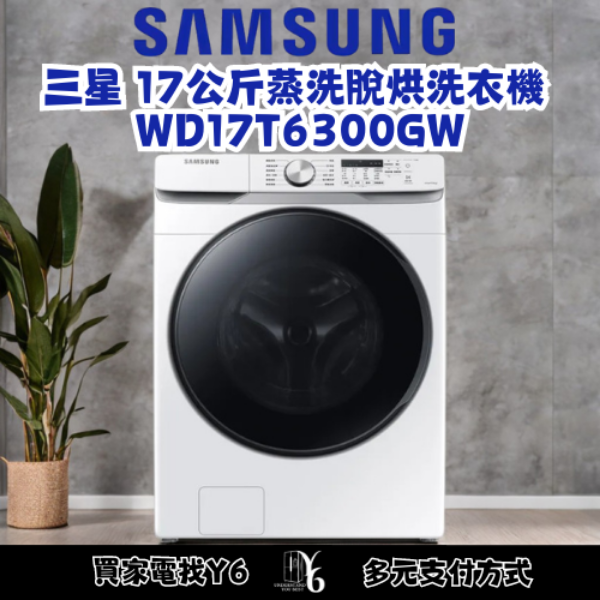 SAMSUNG 三星 17公斤蒸洗脫烘洗衣機 WD17T6300GW