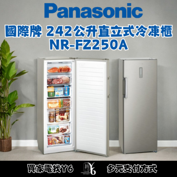 Panasonic 國際牌 242公升直立式冷凍櫃 NR-FZ250A