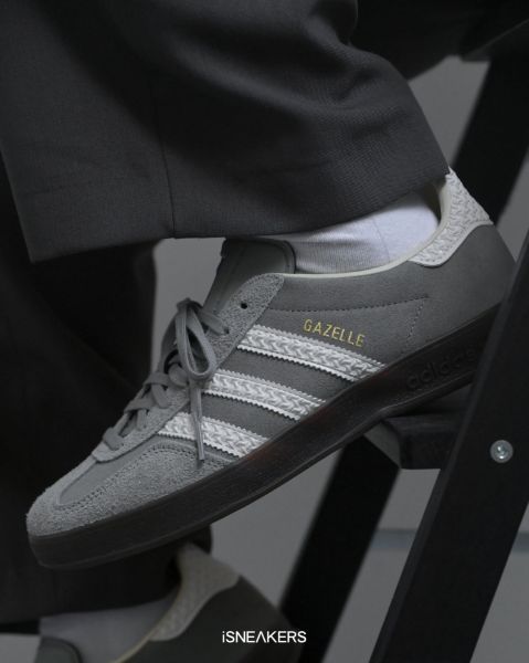 iSNEAKERS 現貨 Adidas Originals Gazelle Indoor "Grey White" 灰白 IF1807