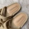 圖片 Chanel 編織鏈條麻繩拖鞋