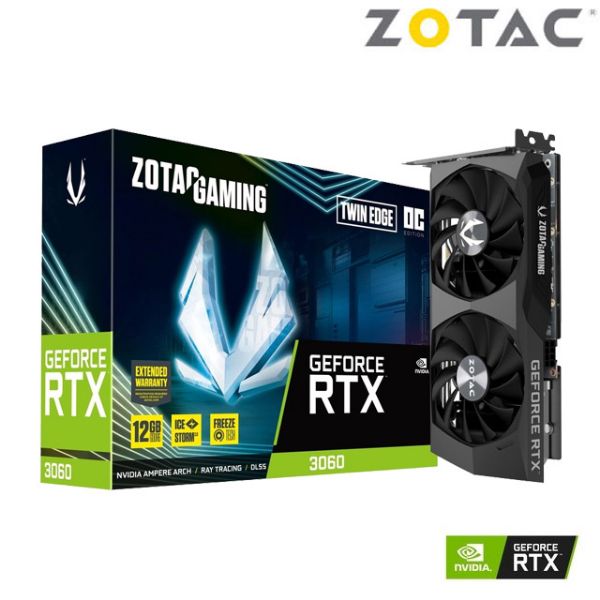 圖片 ZOTAC RTX3060 TWIN EDGE OC(1807MHz/22.5cm/雙風扇/註四年)