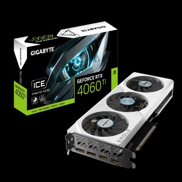 圖片 技嘉 RTX4060Ti EAGLE OC ICE 8G 冰魄白(2550MHz/27cm/三風扇/註五年)