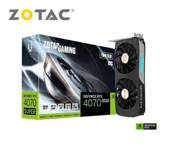 圖片 ZOTAC RTX4070 SUPER Twin Edge OC(2490MHz/23.5cm/註五年/雙風扇)