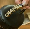 圖片 CHANEL 香奈兒 珍珠 LOGO提把 圓桶肩背包 黑 