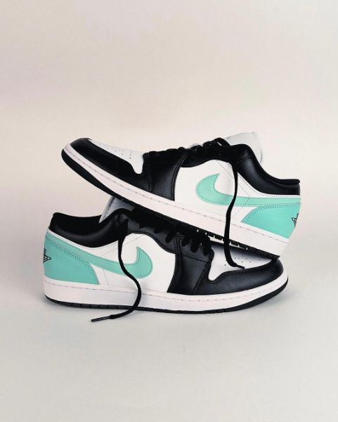 圖片 鞋教 Nike Air Jordan 1 Low "Green Glow" 蒂芬妮黑綠 553558-131 / (GS) 553560-131