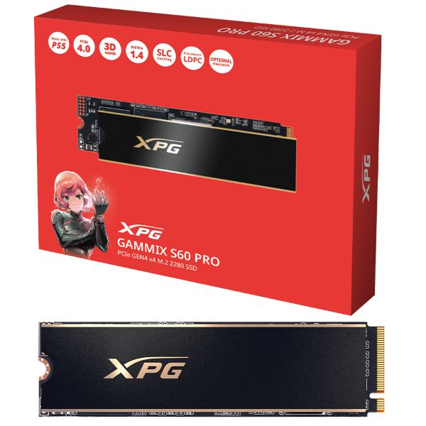 圖片 威剛 XPG S60 PRO 512G/Gen4/讀:5000M/寫:2700M/SMI主控/五年/贈散熱片