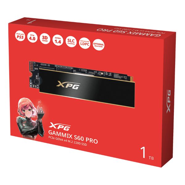 圖片 威剛 XPG S60 PRO 1TB/Gen4/讀5000/寫4500/SMI主控/贈散熱片【五年保】