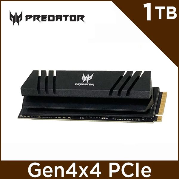圖片 宏碁 Acer Predator GM7000 1TB/Gen4/讀7400/寫6700/DRAM(鋁合金散熱)美光顆粒
