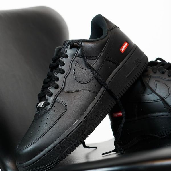 圖片 鞋教 預購 Supreme x Nike Air Force 1'07 Low "Box Logo-Black" 聯名款 Logo 黑色 CU9225-001