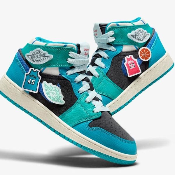 圖片 鞋教 Nike Air Jordan 1 Mid GS "Inspired by the Greatest Aquatone" 湖水綠 魔鬼氈 女款 FJ9482-004