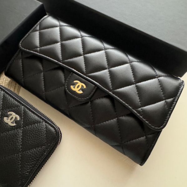 圖片 {全新現貨}  CHANEL 經典口袋金釦長夾