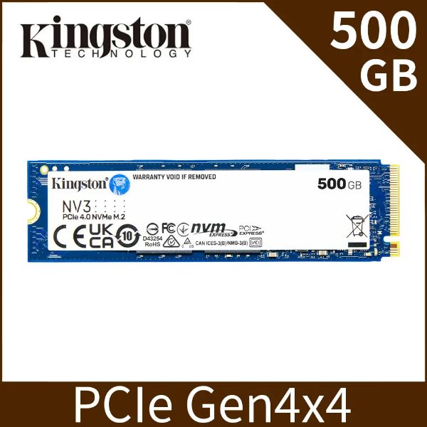 圖片 金士頓 NV3 500G/Gen4 PCIe 4.0/讀:5000/寫:3000三年保固