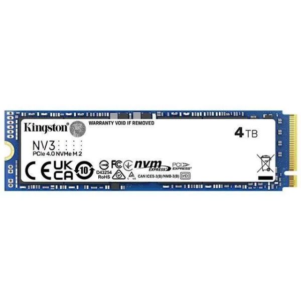 圖片 金士頓 NV3 4TB/Gen4 PCIe 4.0/讀:6000/寫:5000三年保固