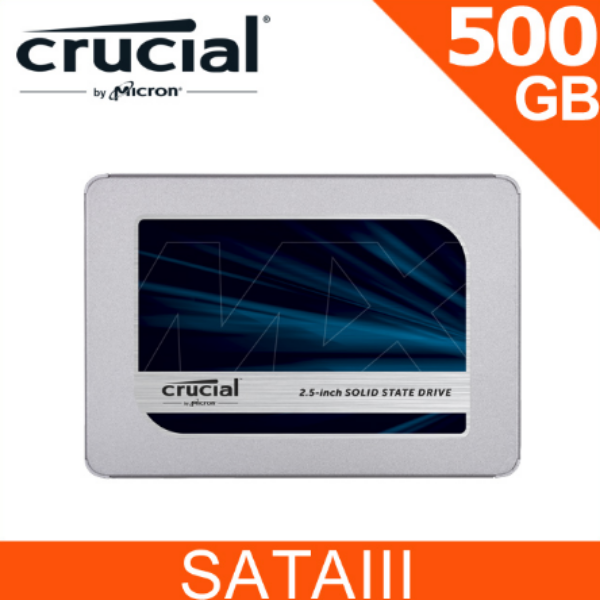 圖片 美光Micron Crucial MX500 500G/2.5吋/讀:560M/寫:510M/TLC/SMI台控制器【五年】