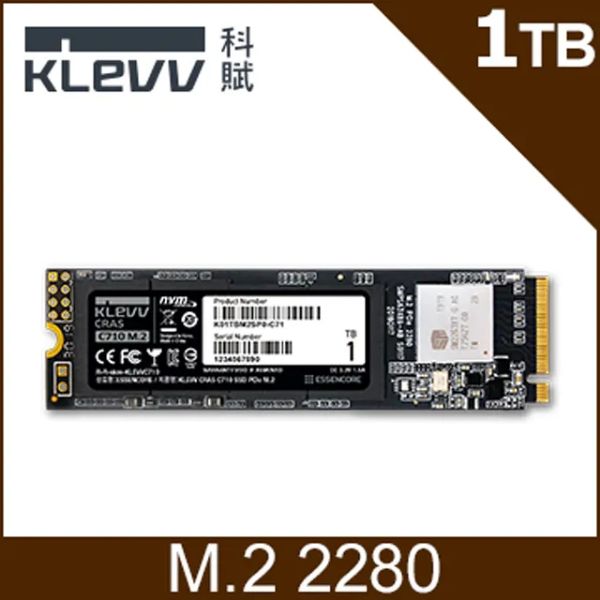 圖片 KLEVV CRAS C710 1TB/Gen3/讀:2050M/寫:1650M/TLC/SLC(五年)