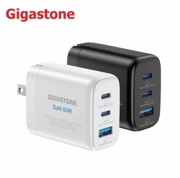 圖片 【現貨】Gigastone GaN 氮化鎵 Type-C 65W 三孔快充充電器(支援 MacBook Pro/MacBook Air/iPhone 16快充)