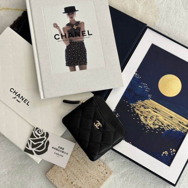 圖片 CHANEL COCO 荔枝牛皮胖胖卡包