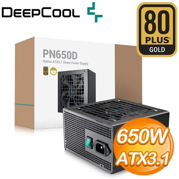 圖片 九州風神 DEEPCOOL PN650D(650W) 雙8/金牌/直出線/ATX3.1(PCIe 5.0)/10年