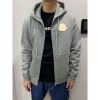 圖片 Moncler 胸口Logo設計 灰色 高級 厚磅 內刷毛 連帽外套