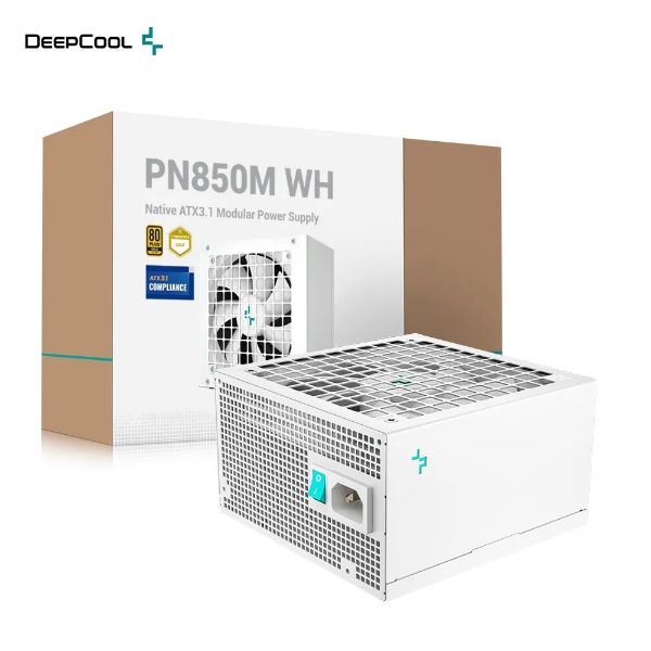 圖片 九州DEEPCOOL PN850M WH(850W) 白色/雙8/金牌/全模組/ATX3.1(PCIe 5.1)/主日系/10年