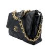 圖片 Chanel 展示品 19 菱格羊皮雙色鍊帶手提/肩背包-30cm(AS1161-黑)