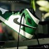 NICEDAY 現貨 Air Jordan 1 Mid SE 白綠 黑勾 男款 籃球鞋 852542-301