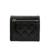 圖片 Chanel 金雙C粒紋牛皮扣式三折短夾(AP0231-黑)