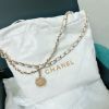 圖片 【Luxury】在台現貨 香奈兒 CHANEL 22 小號 白金 亮面小牛皮&金色金屬 全配 金扣