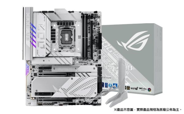 圖片 華碩 ROG MAXIMUS Z890 APEX(ATX/LAN 5Gb+Wi-Fi 7/註五年/白色)22+1+2相