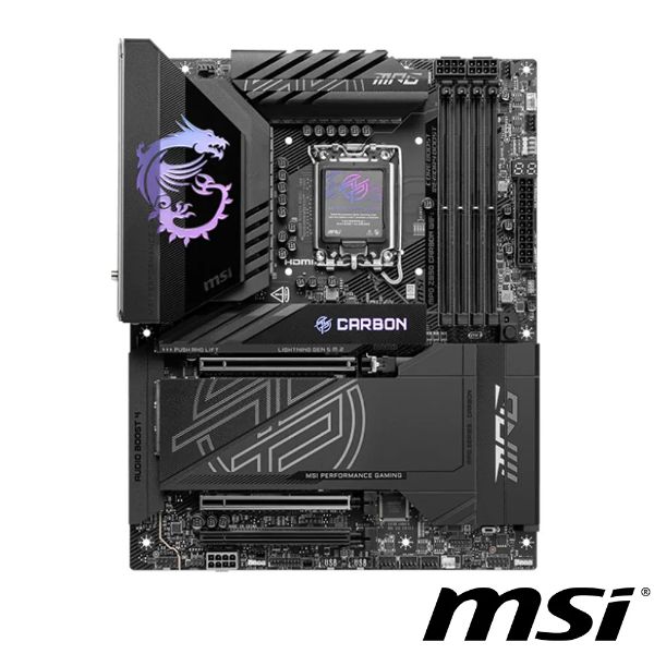 圖片 微星 MPG Z890 CARBON WIFI(ATX/Killer5Gb+Intel2.5Gb+Wi-Fi 7/註五年)20+1+1+1相