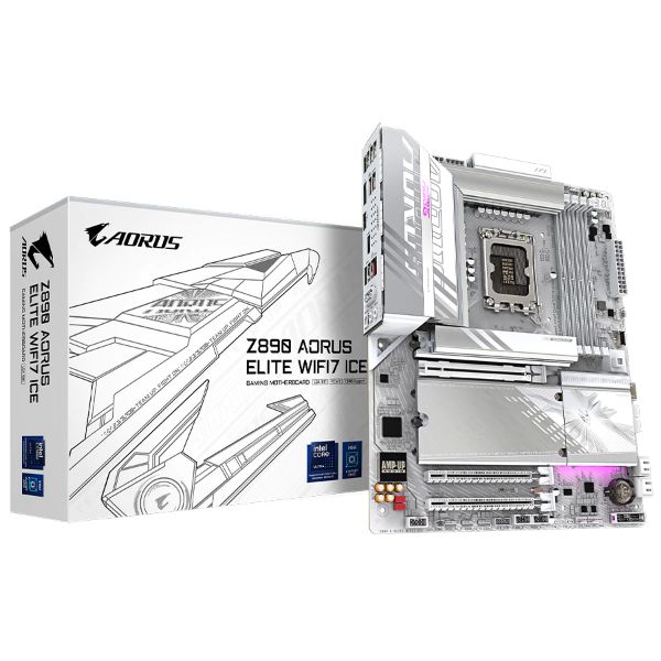 圖片 技嘉 Z890 AORUS ELITE WIFI7 ICE 冰魄白(ATX/Realtek2.5Gb+Wi-Fi 7)16+1+2相