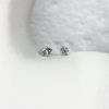 圖片 SWAROVSKI Stilla 圓形單鑽耳環 鍍白金色