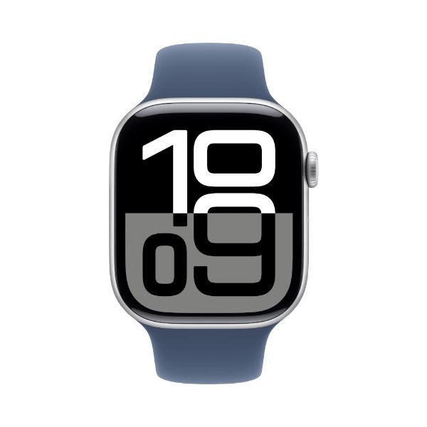 圖片 APPLE-WATCH S10 GPS 46MM(MWWM3TA/A)M/L銀鋁/丹寧藍運動