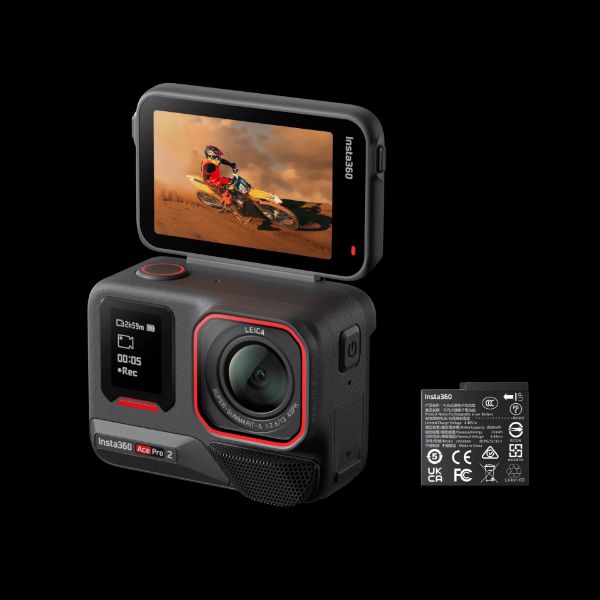 圖片 Insta360 Ace Pro 2 旗艦運動相機｜徠卡SUMMARIT鏡頭＋1/1.3吋8K感光元件｜8K30fps超清影片＋5000萬畫素照片｜專業級極限運動攝影首選