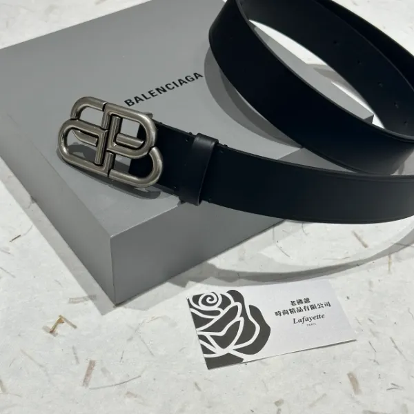 圖片 BALENCIAGA BB LOGO 皮帶