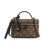 圖片 Louis Vuitton 展示品 Vanity Chain Pouch 雙色帆布橫式斜背化妝包(M47125-咖)