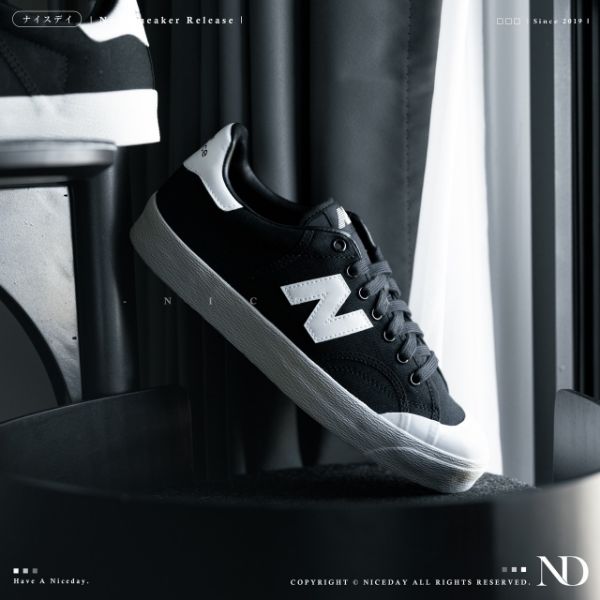 NICEDAY 現貨 New Balance 黑白 復古拼接 平底 情侶鞋 BB100CVB