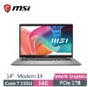 圖片 MSI 微星 Modern 14 F1MG-003TW 銀14吋筆電(Core 7 150U/16G/1TB SSD/W11/FHD)🎈送保護套/滑鼠墊/鍵盤膜🎈