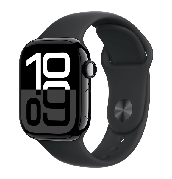 圖片 Apple Watch S10 GPS 42mm 鋁曜石黑/黑運動錶帶-S/M