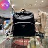 圖片 "限時降價"-Prada 2VZ104 再生尼龍及Saffiano後背包 黑色《當季專櫃正售★全新商品 》