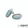 圖片 【琪臻珠寶】天然A貨翡翠冰種藍水葉子造型耳環耳釘(S925銀鑲_翡翠耳環_頂級豪華款)