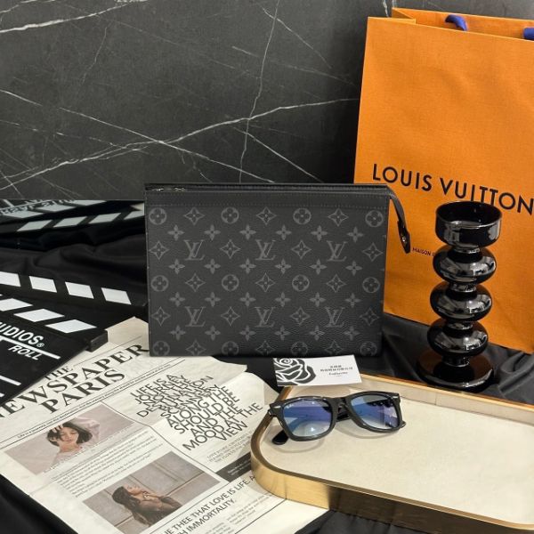 圖片 LOUIS VUITTON 黑灰經典手拿包