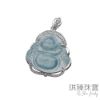 圖片 【琪臻珠寶】天然A貨翡翠冰種藍水招財佛公吊墜(S925銀鑲_招財彌勒佛_隨機出貨)