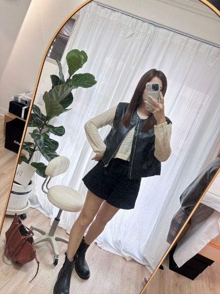 圖片 質感皮背心