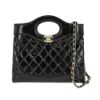圖片 Chanel 31 Bag 油蠟牛皮淡金雙鍊手提斜背包-mini(AS4133-黑)