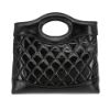 圖片 Chanel 31 Bag 油蠟牛皮淡金雙鍊手提斜背包-mini(AS4133-黑)