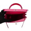 圖片 Hermes 展示品 Kelly 25 鴕鳥皮銀釦手提肩背包(糖果粉)