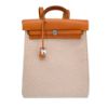 圖片 Hermes 展示品 Herbag 帆布拚牛皮銀釦後背包(金棕/米白)
