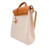 圖片 Hermes 展示品 Herbag 帆布拚牛皮銀釦後背包(金棕/米白)